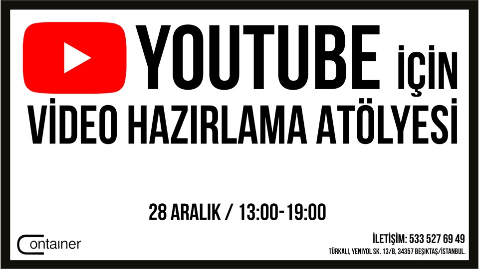 Youtube için Video Hazırlama Atölyesi