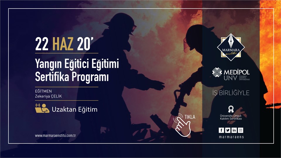 Yangın Eğitici Eğitimi Sertifika Programı - Uzaktan Eğitim