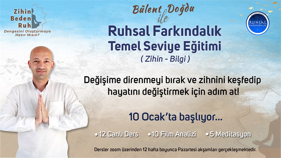 Ruhsal Farkındalık Temel Seviye (Zihin-Bilgi) Eğitimi