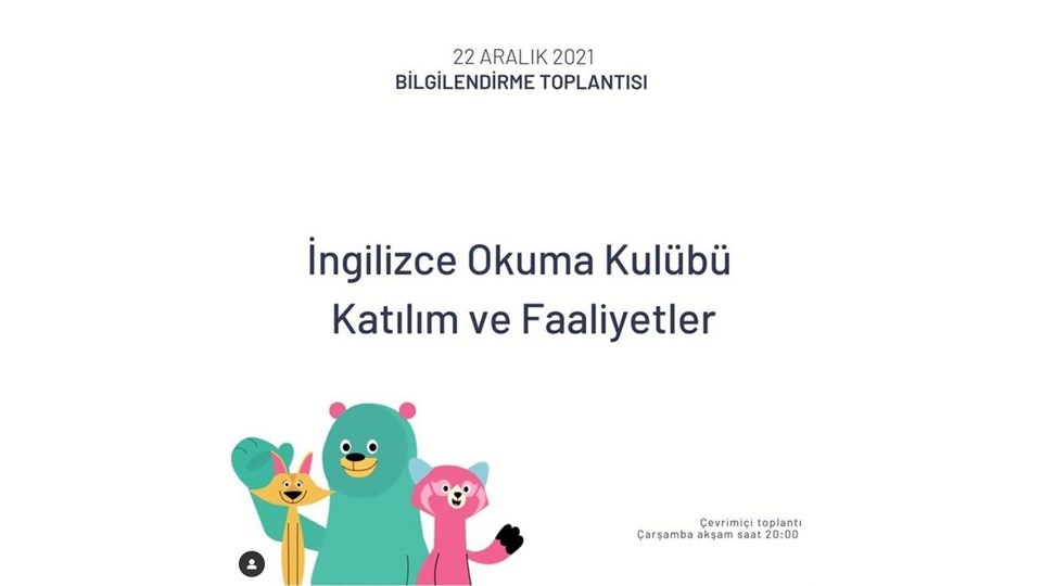 İngilizce Okuma Kulübü Veli Bilgilendirme Toplantısı