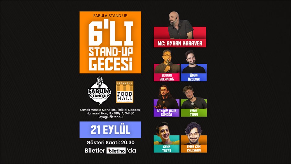 Fabula 6’lı Stand-up Gecesi // Food Hall