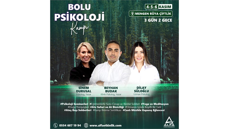 BOLU PSİKOLOJİ KAMPI / 4-5-6 Kasım