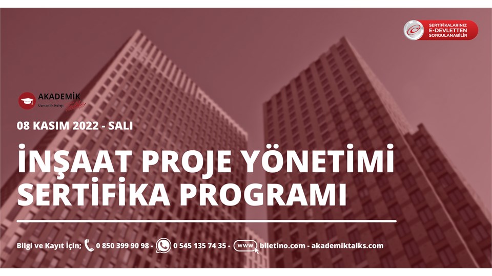 İNŞAAT PROJE YÖNETİMİ SERTİFİKA PROGRAMI