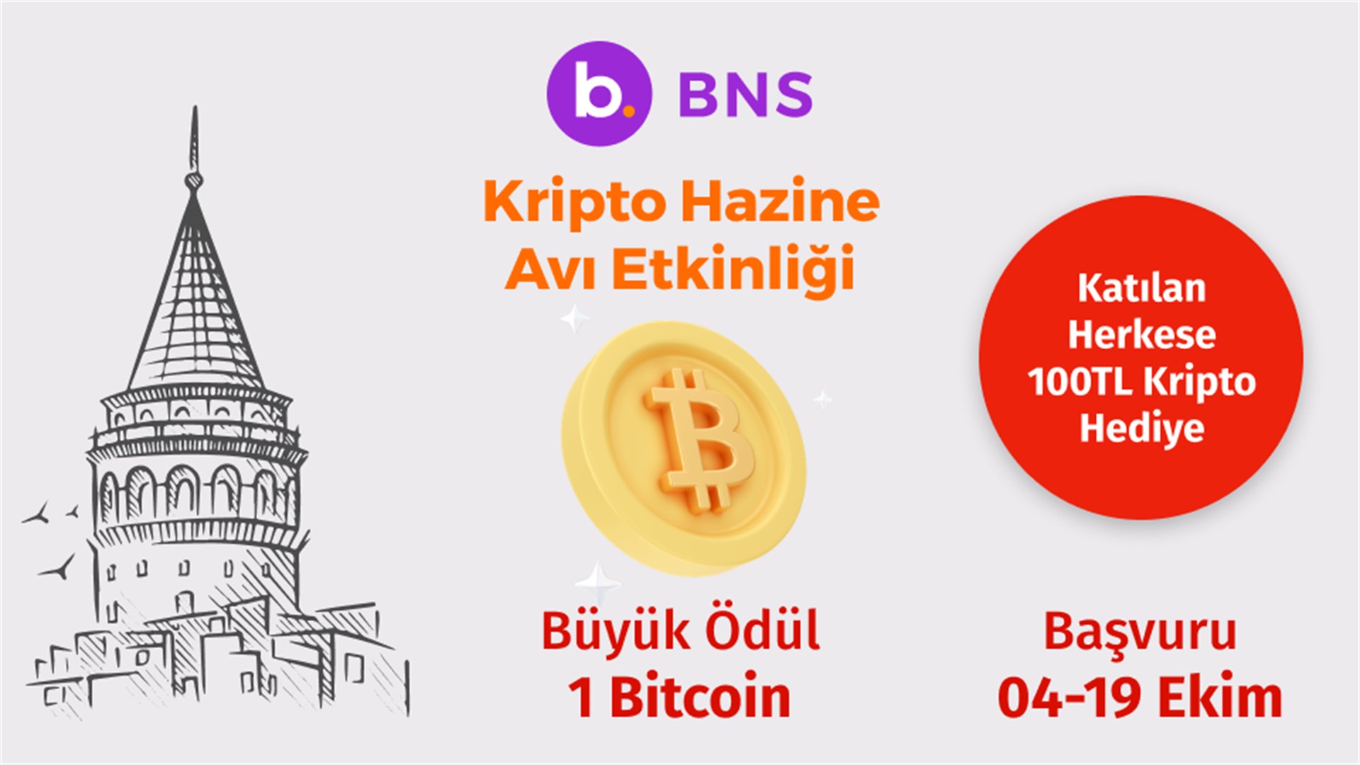 BNS Kripto Hazine Avı | 06 October 2022 | Beşiktaş Kartal Heykeli | Biletino