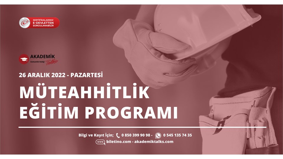 Müteahhitlik Eğitim Programı