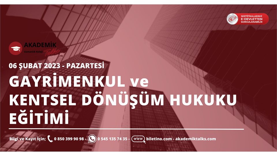 Kentsel Dönüşüm ve Gayrimenkul Hukuku