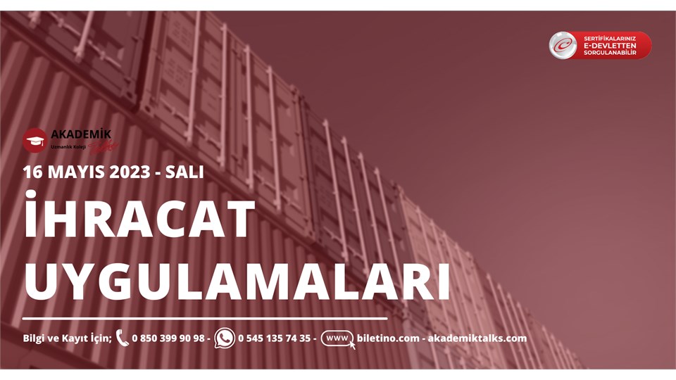 İhracat Uygulamaları Eğitim Programı