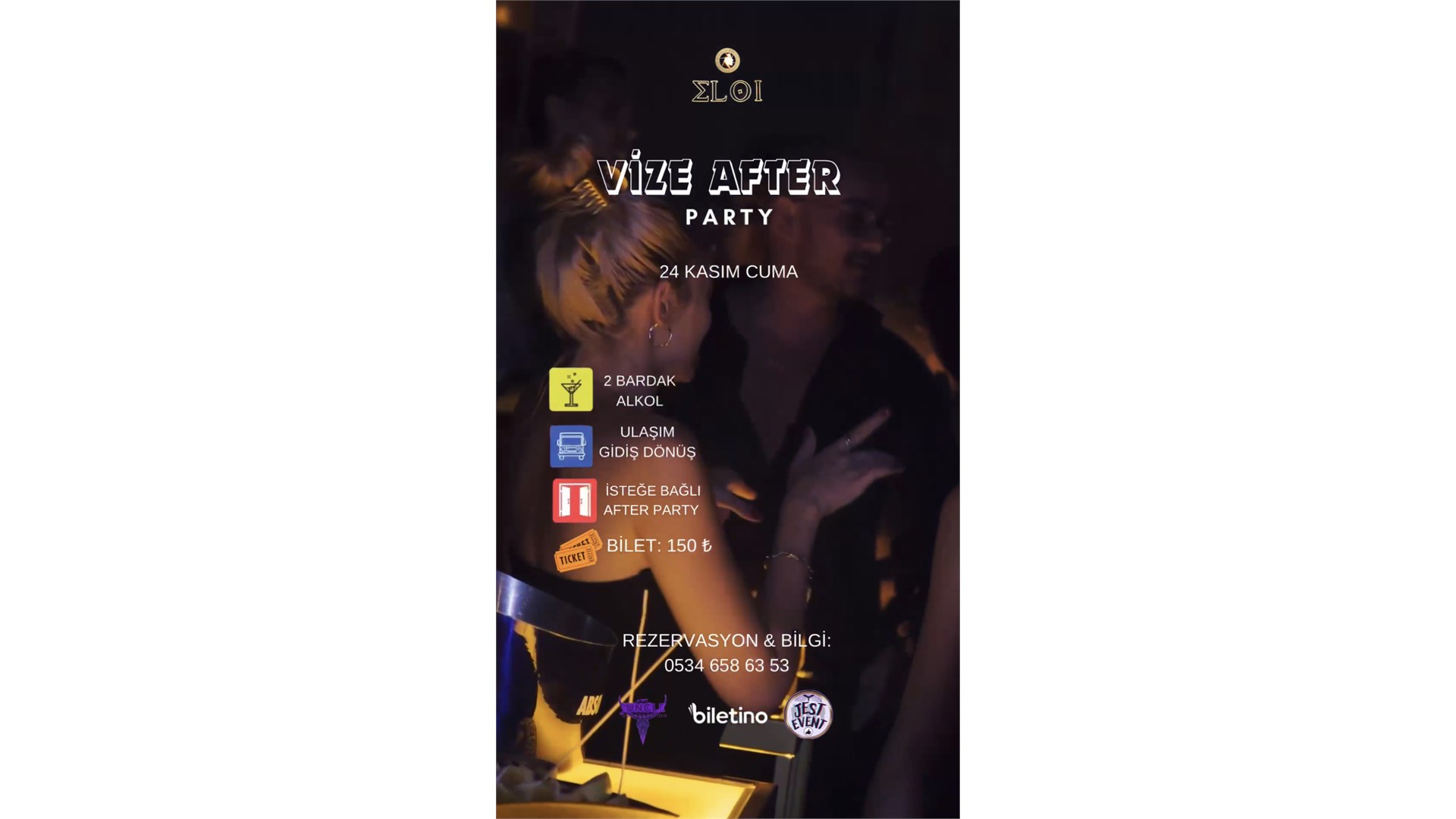 VİZE AFTER PARTY 24 Kasım 2023 Eloi Biletino