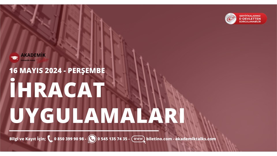İhracat Uygulamaları Eğitim Programı