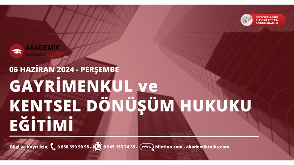 Kentsel Dönüşüm ve Gayrimenkul Hukuku