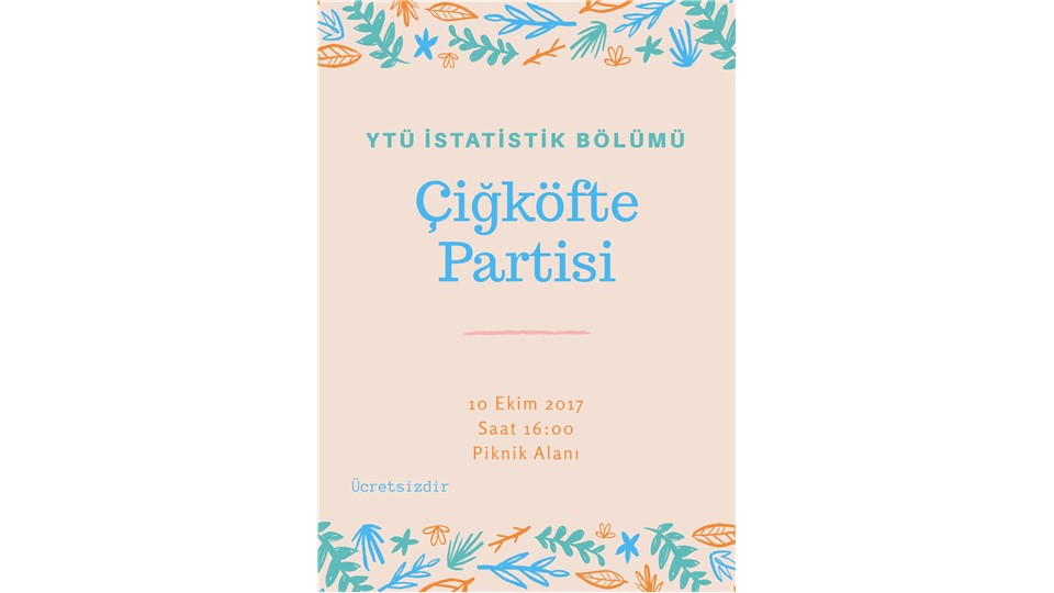 YTÜ İstatistik Bölümü Çiğköfte Partisi