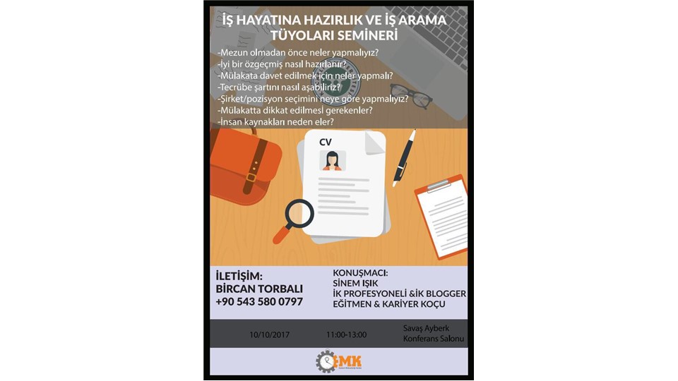 İŞ HAYATINA HAZIRLIK VE İŞ ARAMA TÜYOLARI SEMİNERİ