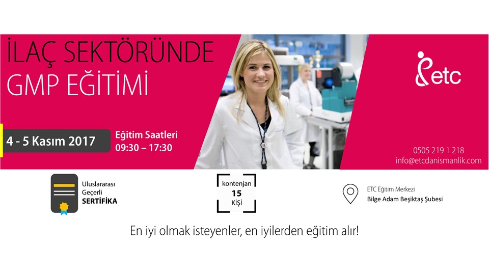 İlaç Sektöründe GMP Eğitimi
