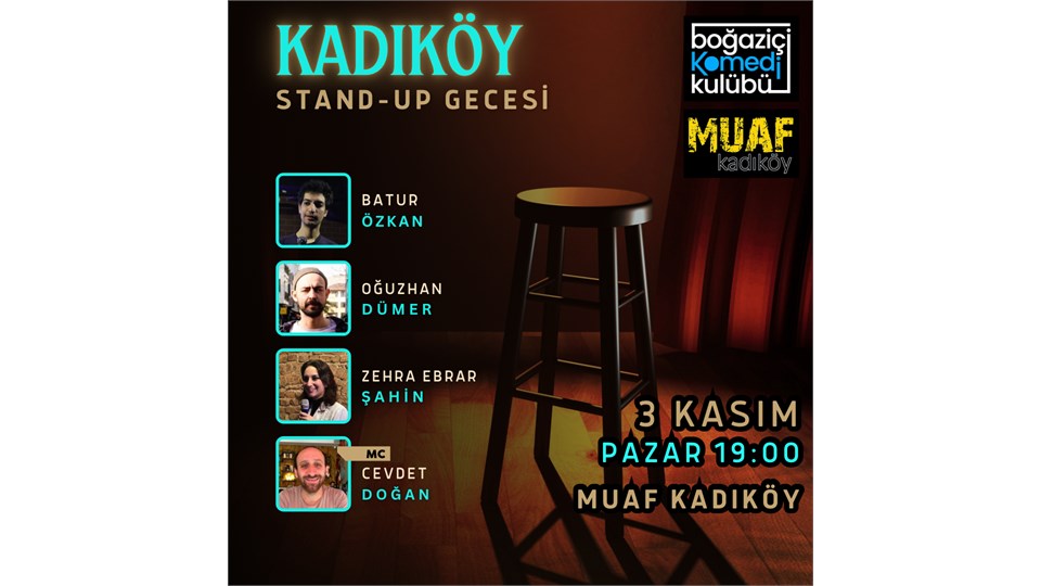 Kadıköy Stand-up Gecesi - Boğaziçi Komedi Kulübü