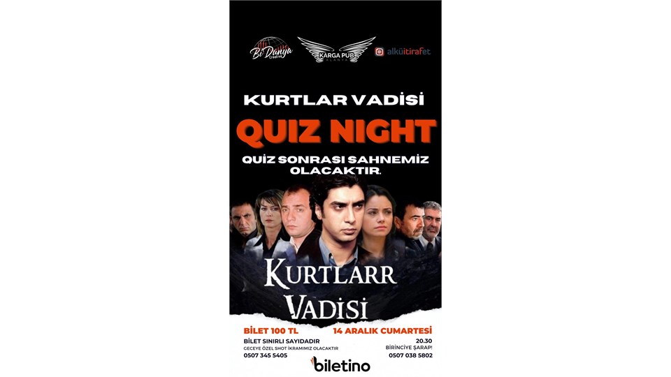 KUTLAR VADİSİ QUİZ NİGHT