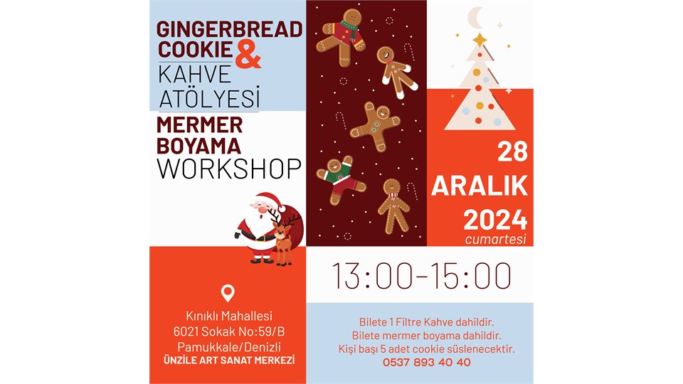Gingerbread Cookie - Kahve Atölyesi - Mermer Boyama