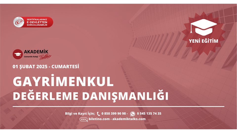 4. Gayrimenkul Değerleme Danışmanlığı Eğitim Programı