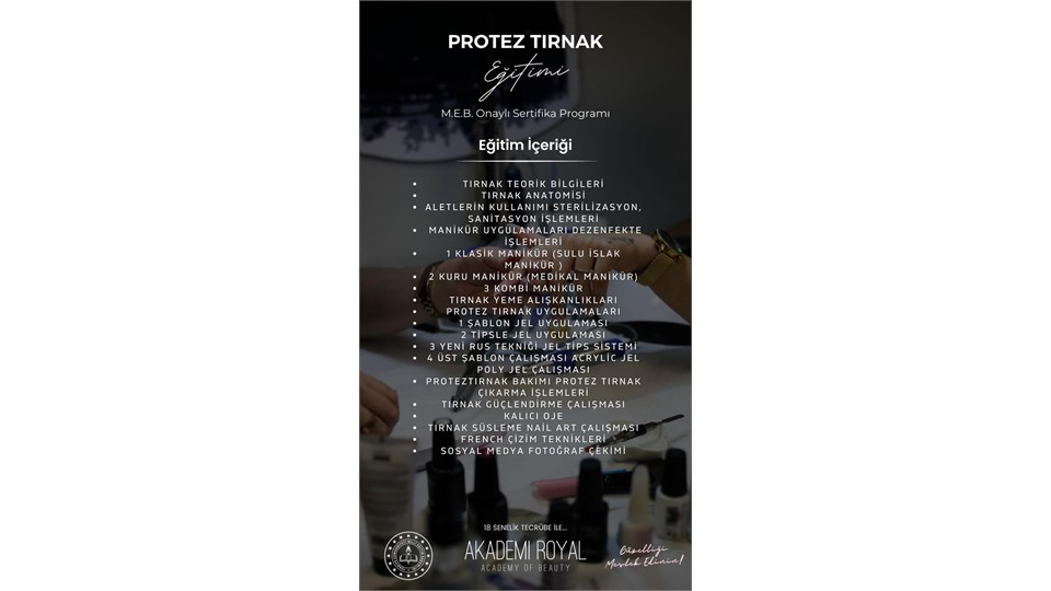 PROTEJ TIRNAK EĞİTİMİ ( M.E.B ONAYLI )