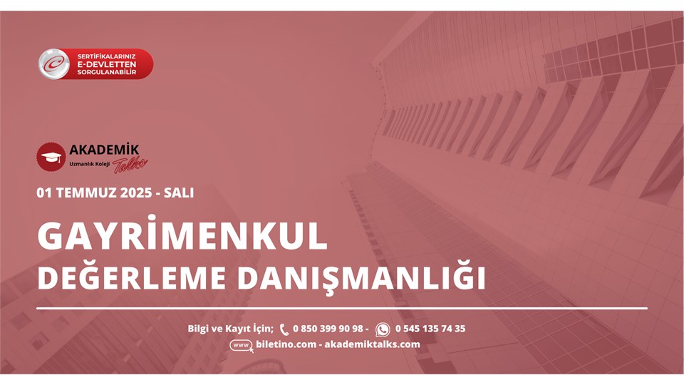 4. Gayrimenkul Değerleme Danışmanlığı Eğitim Programı