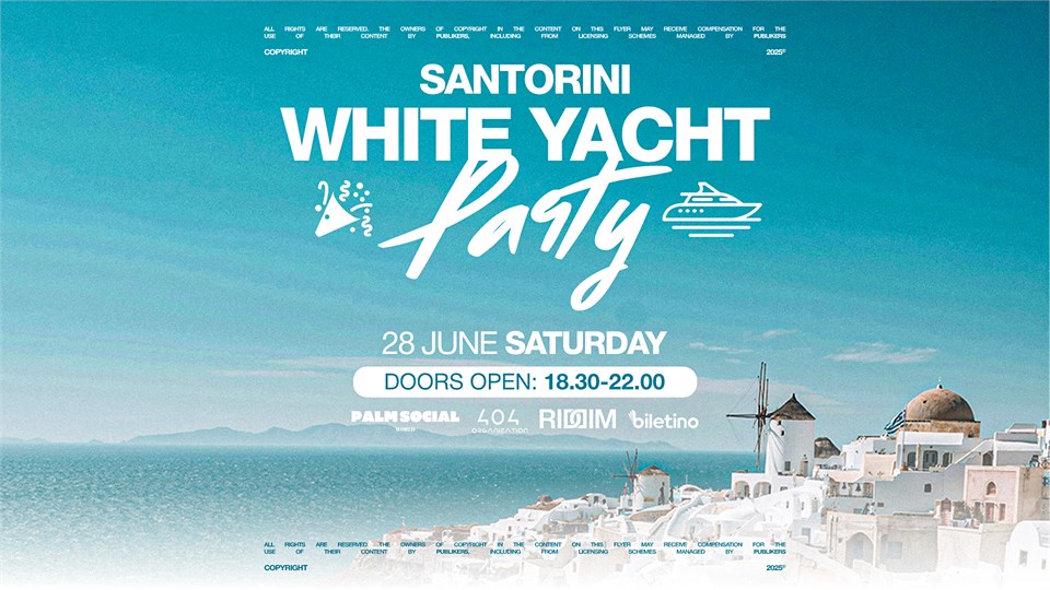 Sentorini White Yacht Party