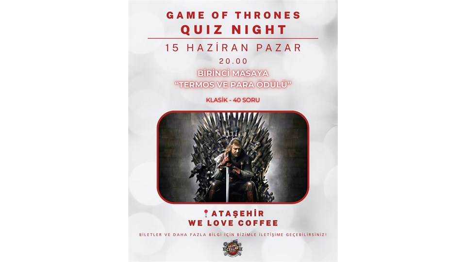 Game of Thrones Quiz Night