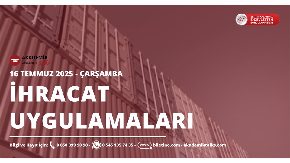 İhracat Uygulamaları Eğitim Programı