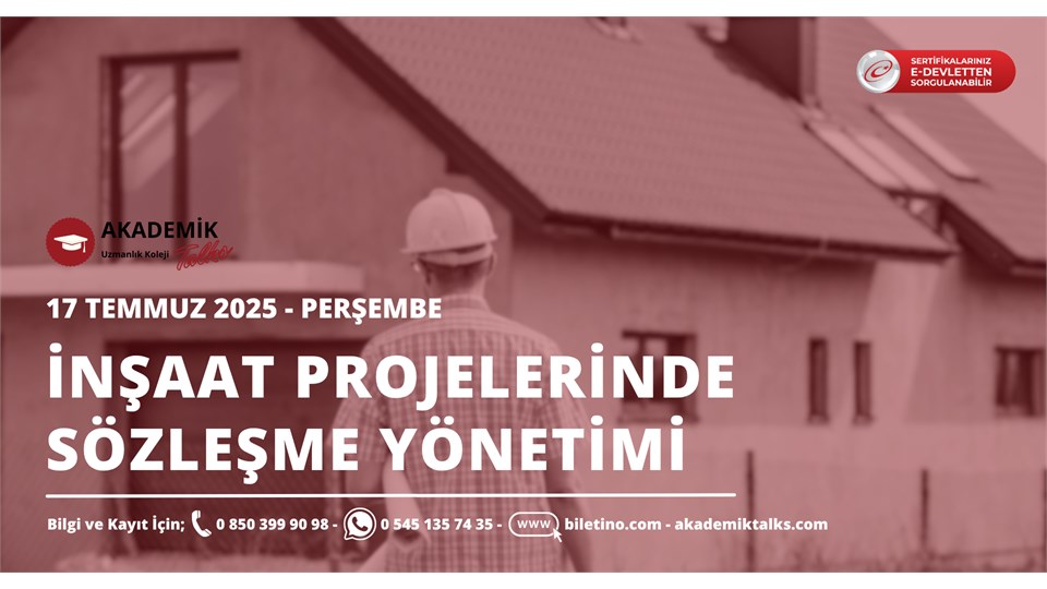 İnşaat Projelerinde Sözleşme Yönetimi