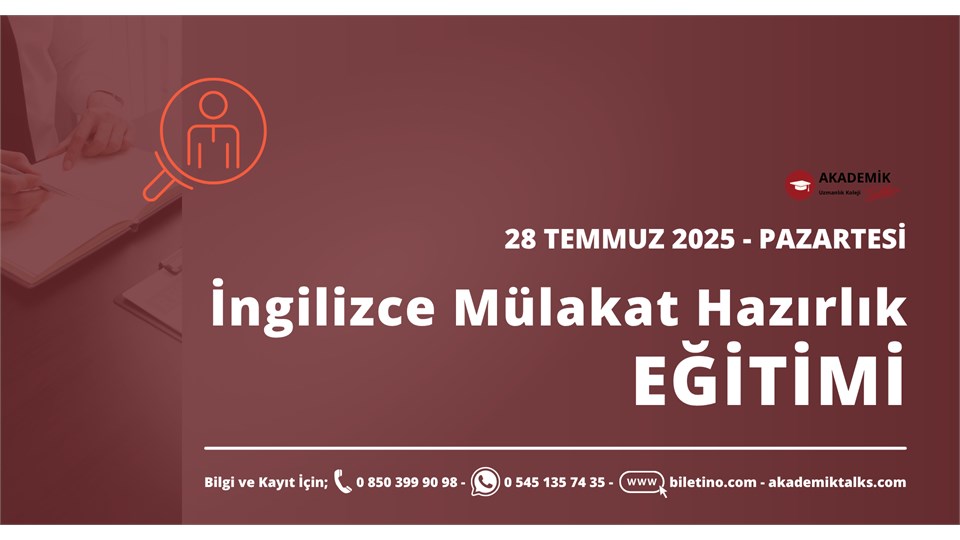 İngilizce Mülakata Hazırlık
