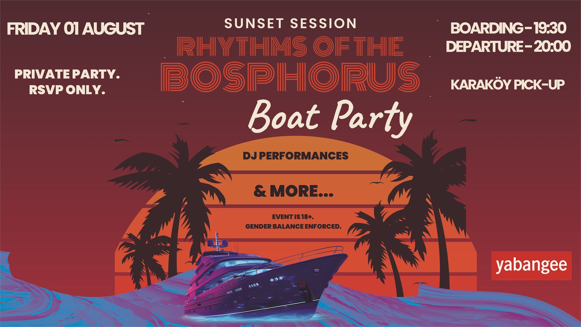 Sunset Session Boat Party: Rhythms of the Bosphorus