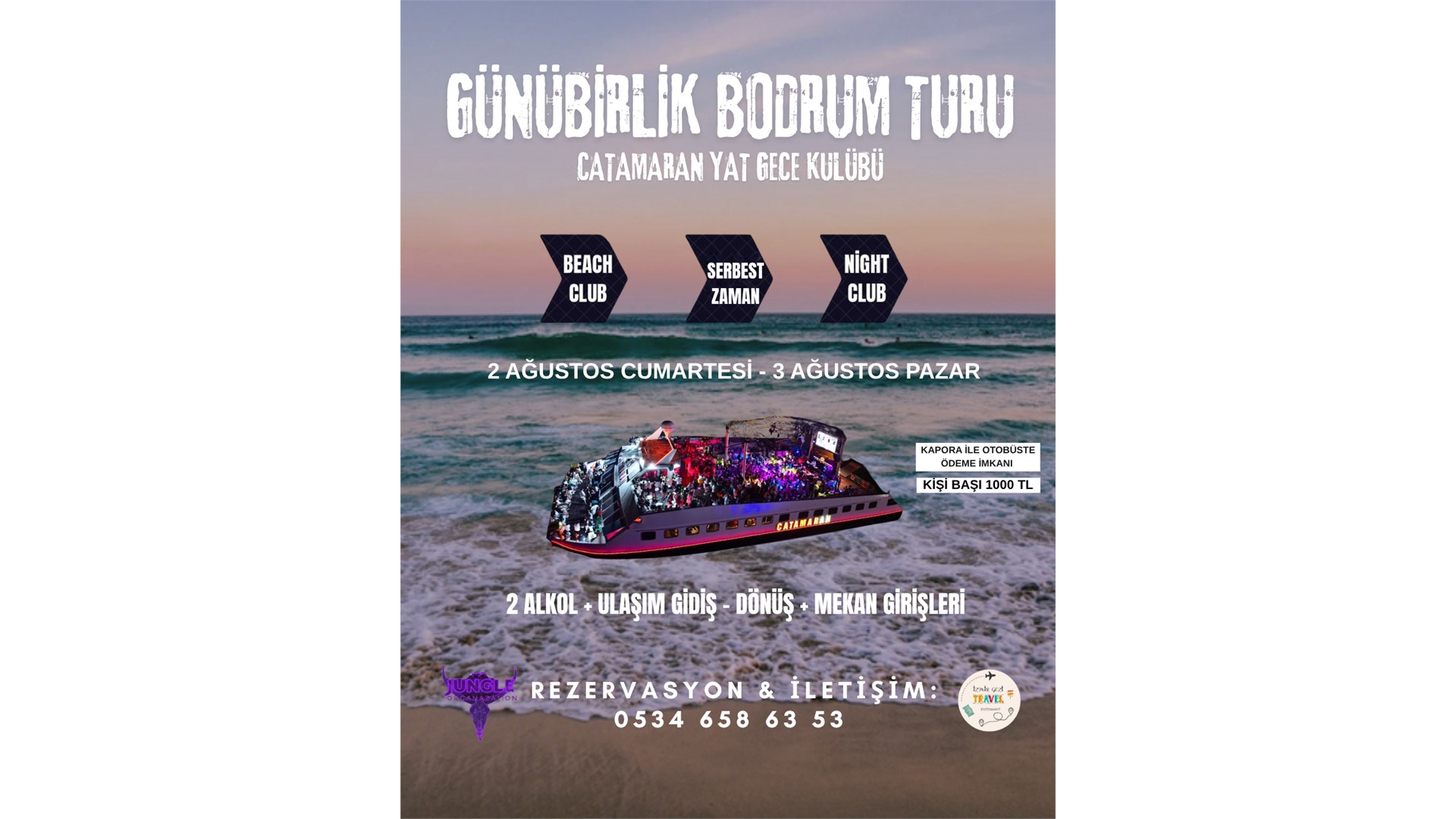 Günübirlik Bodrum Turu ( Catamaran Yat Club )