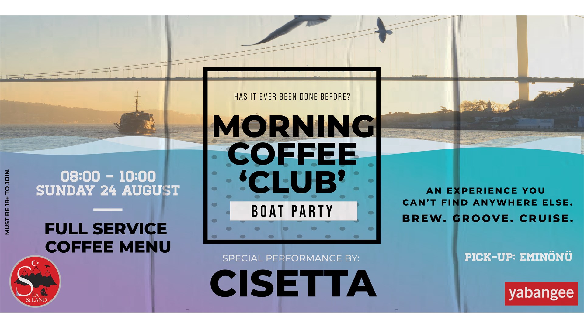 Morning Coffee 'Club': Boat Party - Brew. Groove. Cruise.