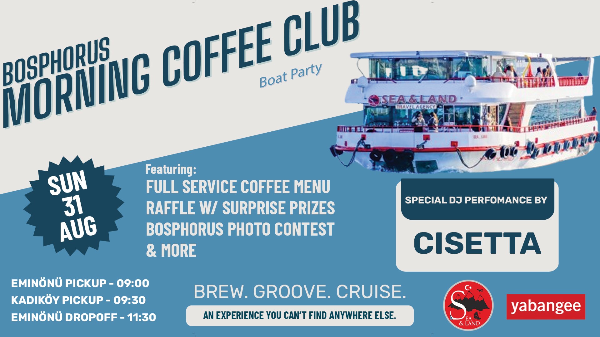 Bosphorus Morning Coffee Club: Boat Party