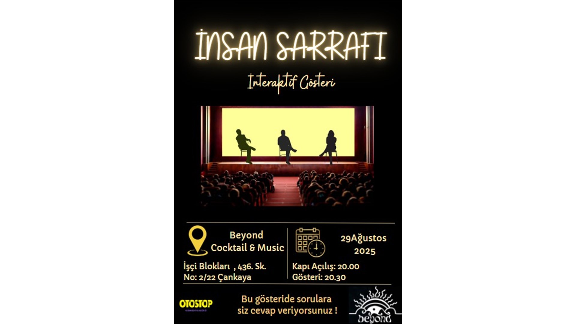 İnsan Sarrafı - İnteraktif Gösteri (Beyond Cocktail & Music - 29 Ağustos)