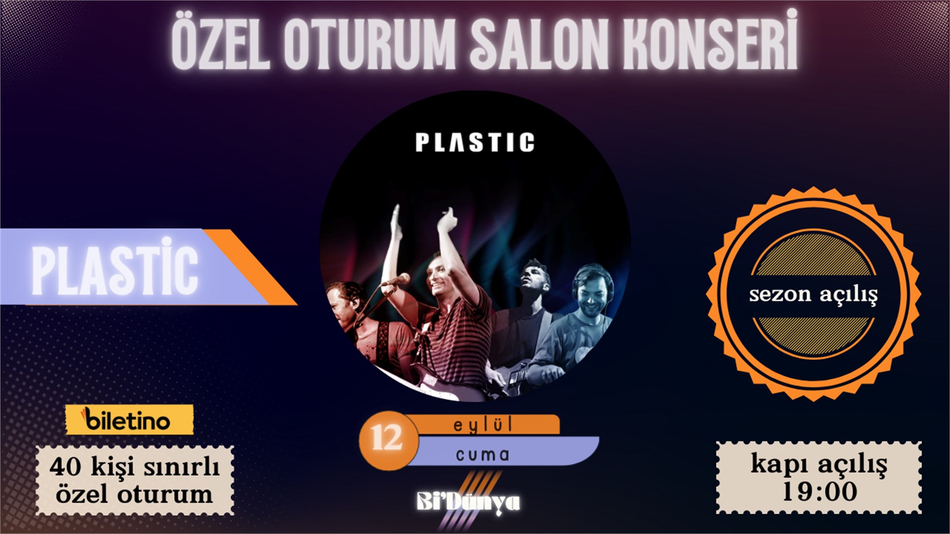 Plastic Özel Oturum Salon Konseri (Sezon Açılış)