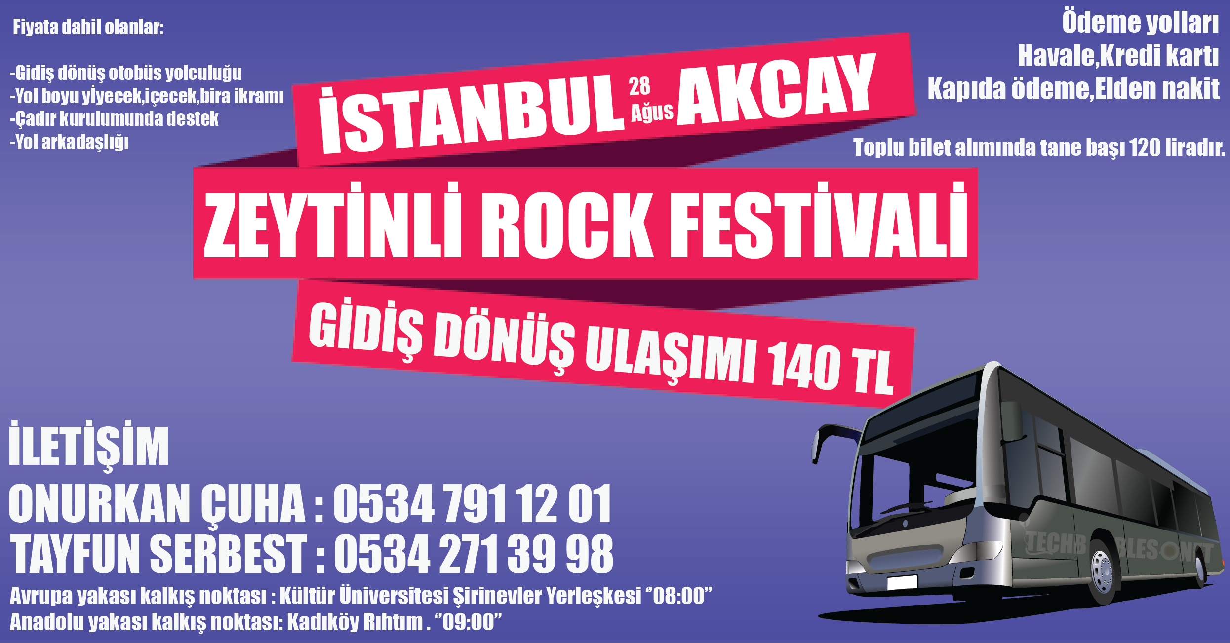 biletino zeytinli rock festivali istanbul otobus etkinligi